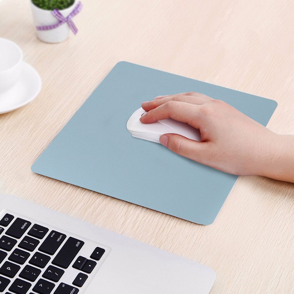 Anti-Skid Leather Mouse Pad Thickened PU Waterproof Computer Plain ...