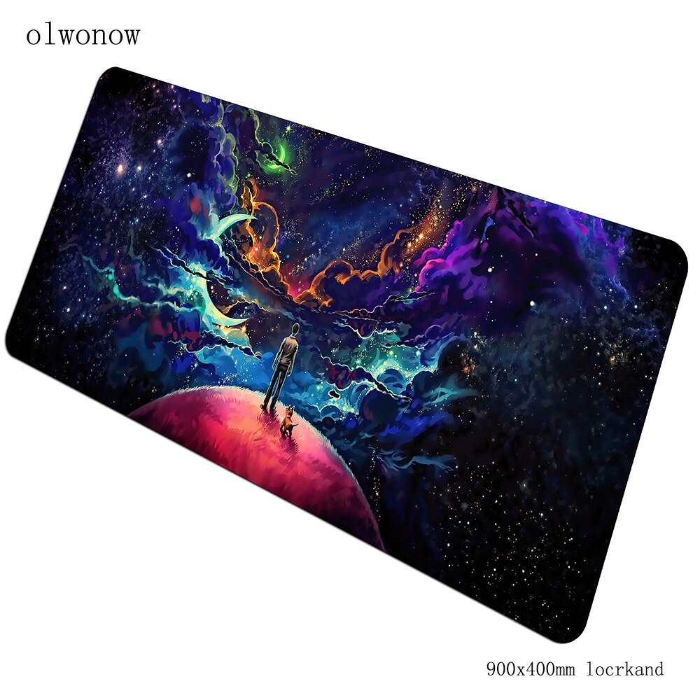 Space Sci Fi mousepad 900x400x3mm Cloud gaming mouse pad gamer mat ...