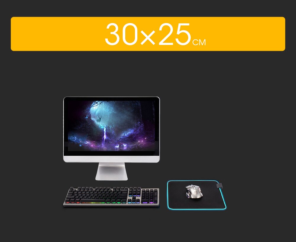 LED Light Gaming Mouse Pad RGB Super Soft Large Keyboard Cover Non-Slip Rubber Base Computer Carpet Desk Mat PC Game MousePad LED Light Gaming Mouse Pad RGB Super Soft Large Keyboard Cover Non-Slip Rubber Base Computer Carpet Desk Mat PC Game MousePad