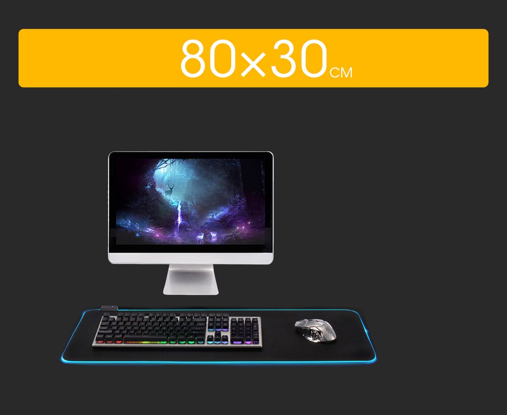 LED Light Gaming Mouse Pad RGB Super Soft Large Keyboard Cover Non-Slip Rubber Base Computer Carpet Desk Mat PC Game MousePad LED Light Gaming Mouse Pad RGB Super Soft Large Keyboard Cover Non-Slip Rubber Base Computer Carpet Desk Mat PC Game MousePad