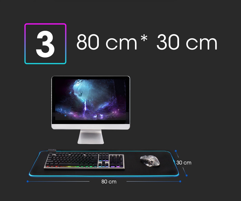LED Light Mousepad RGB Keyboard Cover Desk-mat Colorful Surface Mouse Pad Waterproof Multi-size World Computer Gamer CS Dota LED Light Mousepad RGB Keyboard Cover Desk-mat Colorful Surface Mouse Pad Waterproof Multi-size World Computer Gamer CS Dota