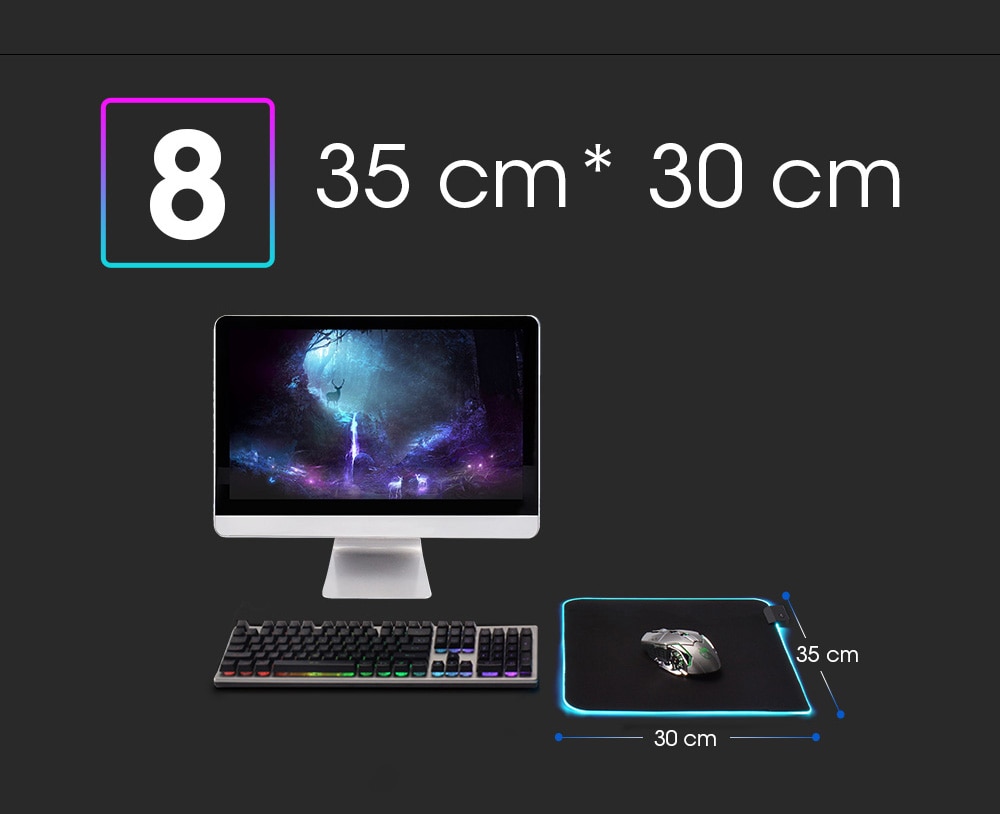 LED Light Mousepad RGB Keyboard Cover Desk-mat Colorful Surface Mouse Pad Waterproof Multi-size World Computer Gamer CS Dota LED Light Mousepad RGB Keyboard Cover Desk-mat Colorful Surface Mouse Pad Waterproof Multi-size World Computer Gamer CS Dota