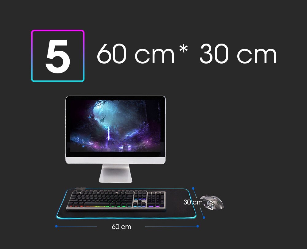 LED Light Mousepad RGB Keyboard Cover Desk-mat Colorful Surface Mouse Pad Waterproof Multi-size World Computer Gamer CS Dota LED Light Mousepad RGB Keyboard Cover Desk-mat Colorful Surface Mouse Pad Waterproof Multi-size World Computer Gamer CS Dota