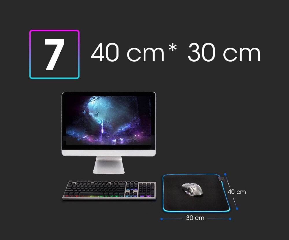 LED Light Mousepad RGB Keyboard Cover Desk-mat Colorful Surface Mouse Pad Waterproof Multi-size World Computer Gamer CS Dota LED Light Mousepad RGB Keyboard Cover Desk-mat Colorful Surface Mouse Pad Waterproof Multi-size World Computer Gamer CS Dota