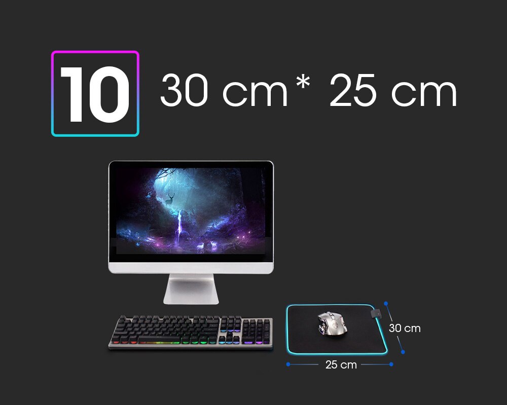 LED Light Mousepad RGB Keyboard Cover Desk-mat Colorful Surface Mouse Pad Waterproof Multi-size World Computer Gamer CS Dota LED Light Mousepad RGB Keyboard Cover Desk-mat Colorful Surface Mouse Pad Waterproof Multi-size World Computer Gamer CS Dota