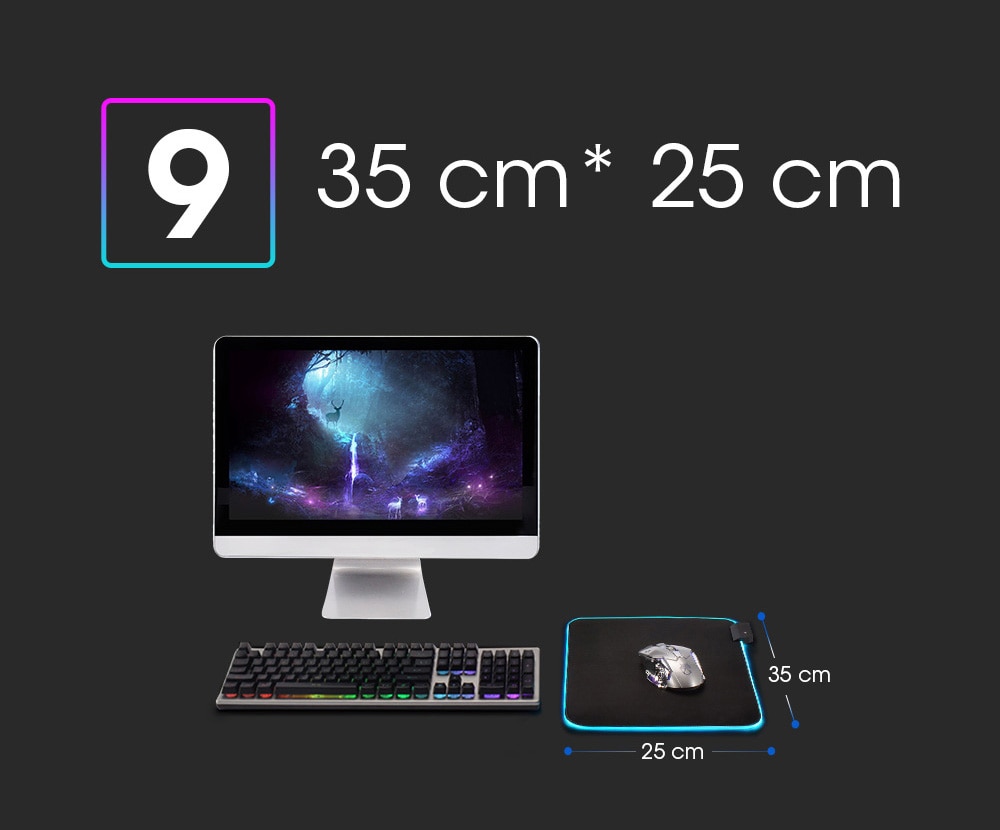 LED Light Mousepad RGB Keyboard Cover Desk-mat Colorful Surface Mouse Pad Waterproof Multi-size World Computer Gamer CS Dota LED Light Mousepad RGB Keyboard Cover Desk-mat Colorful Surface Mouse Pad Waterproof Multi-size World Computer Gamer CS Dota