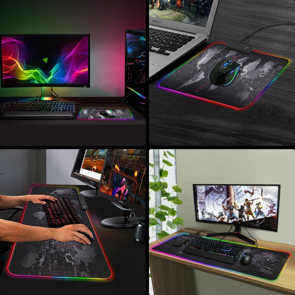 Gaming Mouse Pad Computer Mousepad Large Mouse Pad Gamer RGB World Map Big Mouse Carpet PC Desk RGB Mat Gaming Mouse Pad Computer Mousepad Large Mouse Pad Gamer RGB World Map Big Mouse Carpet PC Desk RGB Mat