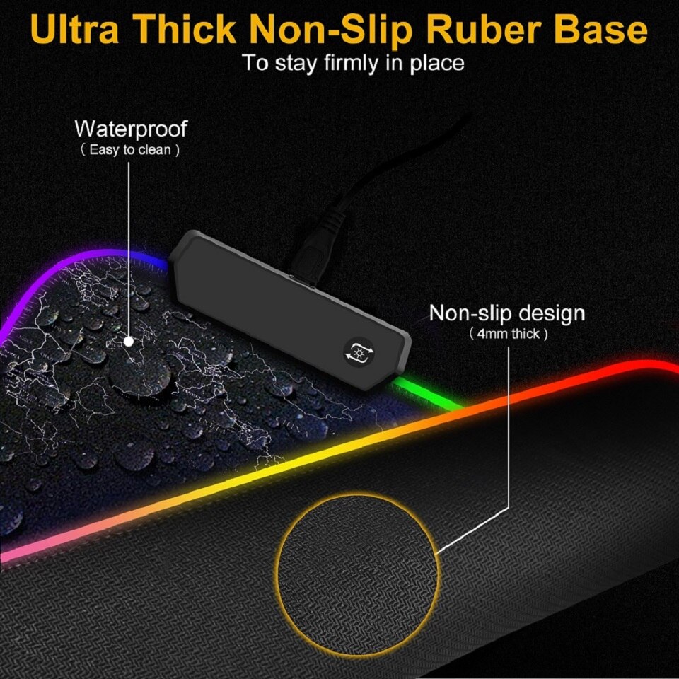 Gaming Mouse Pad RGB Large Mouse Pad Gamer Big Mouse Mat Computer Mousepad Led Backlight XXL Surface Mause Pad Keyboard Desk Mat Gaming Mouse Pad RGB Large Mouse Pad Gamer Big Mouse Mat Computer Mousepad Led Backlight XXL Surface Mause Pad Keyboard Desk Mat