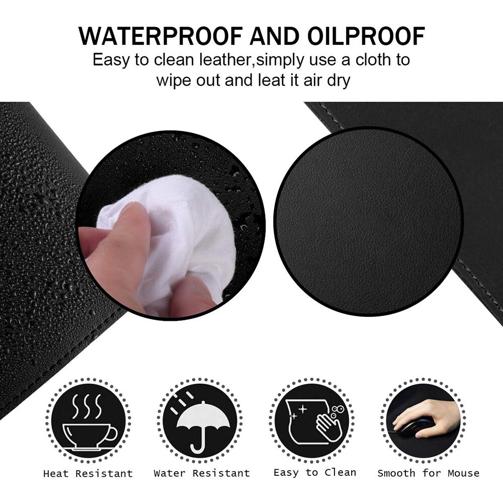 PU Leather Mouse Pad Laptop Computer Desk Mat Home Office Waterproof Anti-slip Modern Keyboard Mice Pad Writing Mat PU Leather Mouse Pad Laptop Computer Desk Mat Home Office Waterproof Anti-slip Modern Keyboard Mice Pad Writing Mat