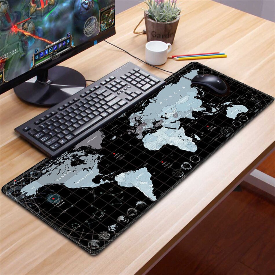 900x400 Extra Large Gaming Mouse Pad Gamer Keyboard Mousepad World Map Extra Large Maus Pad