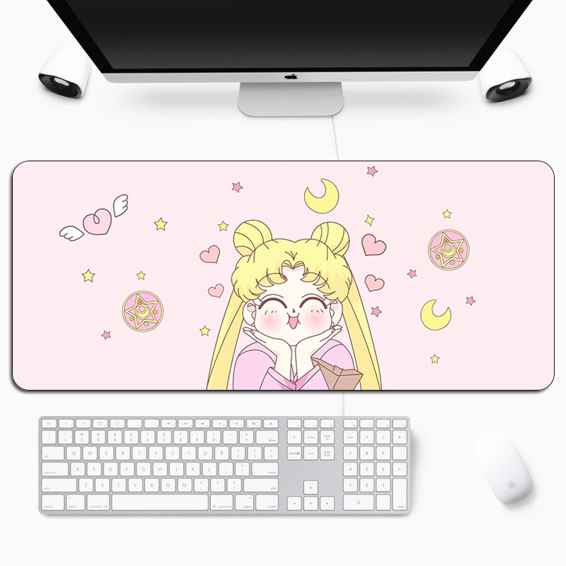 Anime Sailor Moon Big Mouse Pad Large Rubber Gaming Mat Speed Kawaii XL MousePad Keyboard Locking Edge Otaku Computer Desk Pad Anime Sailor Moon Big Mouse Pad Large Rubber Gaming Mat Speed Kawaii XL MousePad Keyboard Locking Edge Otaku Computer Desk Pad