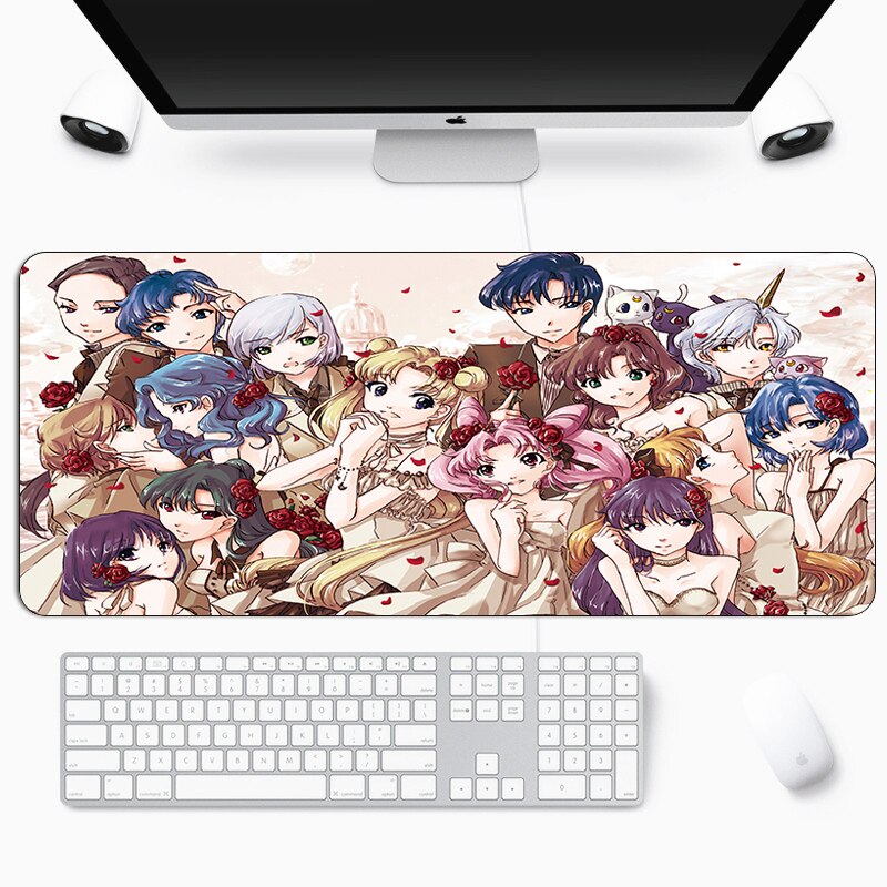 Anime Sailor Moon Big Mouse Pad Large Rubber Gaming Mat Speed Kawaii XL MousePad Keyboard Locking Edge Otaku Computer Desk Pad Anime Sailor Moon Big Mouse Pad Large Rubber Gaming Mat Speed Kawaii XL MousePad Keyboard Locking Edge Otaku Computer Desk Pad