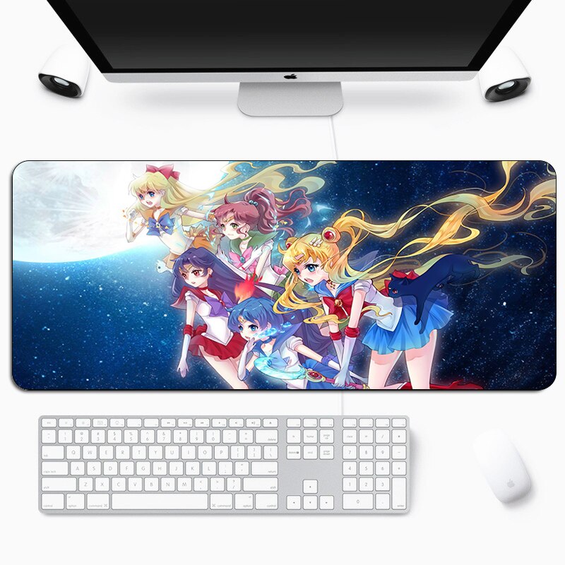 Anime Sailor Moon Big Mouse Pad Large Rubber Gaming Mat Speed Kawaii XL MousePad Keyboard Locking Edge Otaku Computer Desk Pad Anime Sailor Moon Big Mouse Pad Large Rubber Gaming Mat Speed Kawaii XL MousePad Keyboard Locking Edge Otaku Computer Desk Pad