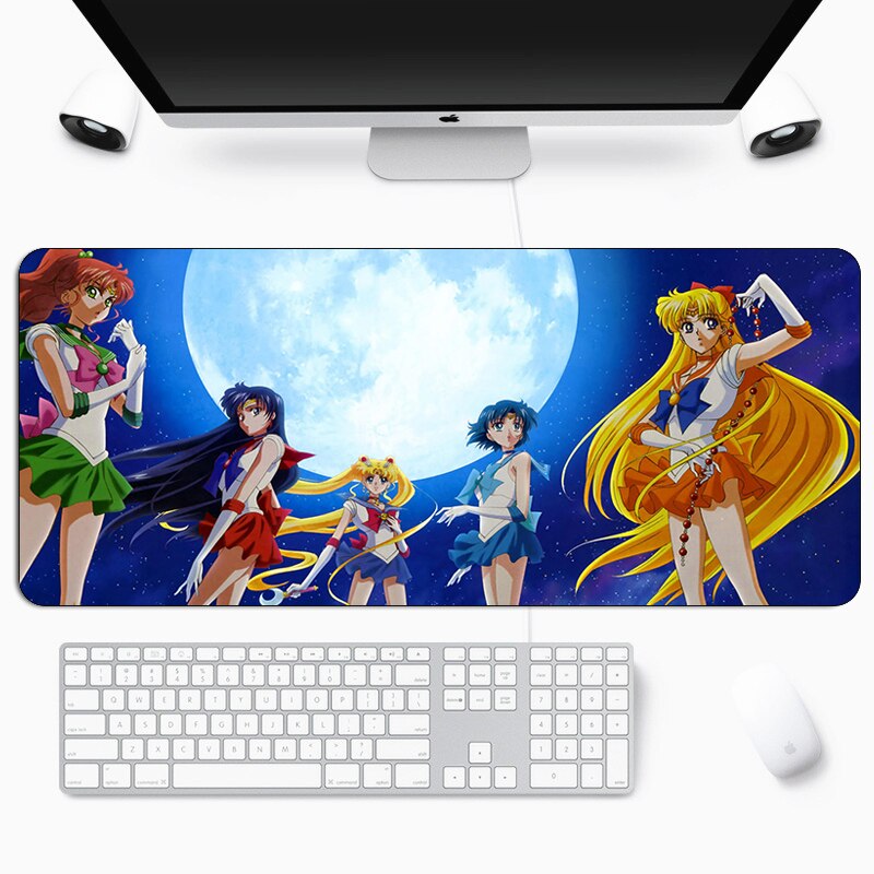 Anime Sailor Moon Big Mouse Pad Large Rubber Gaming Mat Speed Kawaii XL MousePad Keyboard Locking Edge Otaku Computer Desk Pad Anime Sailor Moon Big Mouse Pad Large Rubber Gaming Mat Speed Kawaii XL MousePad Keyboard Locking Edge Otaku Computer Desk Pad