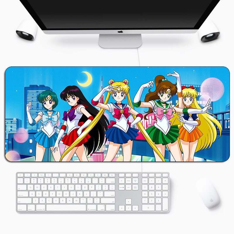 Anime Sailor Moon Big Mouse Pad Large Rubber Gaming Mat Speed Kawaii XL MousePad Keyboard Locking Edge Otaku Computer Desk Pad Anime Sailor Moon Big Mouse Pad Large Rubber Gaming Mat Speed Kawaii XL MousePad Keyboard Locking Edge Otaku Computer Desk Pad