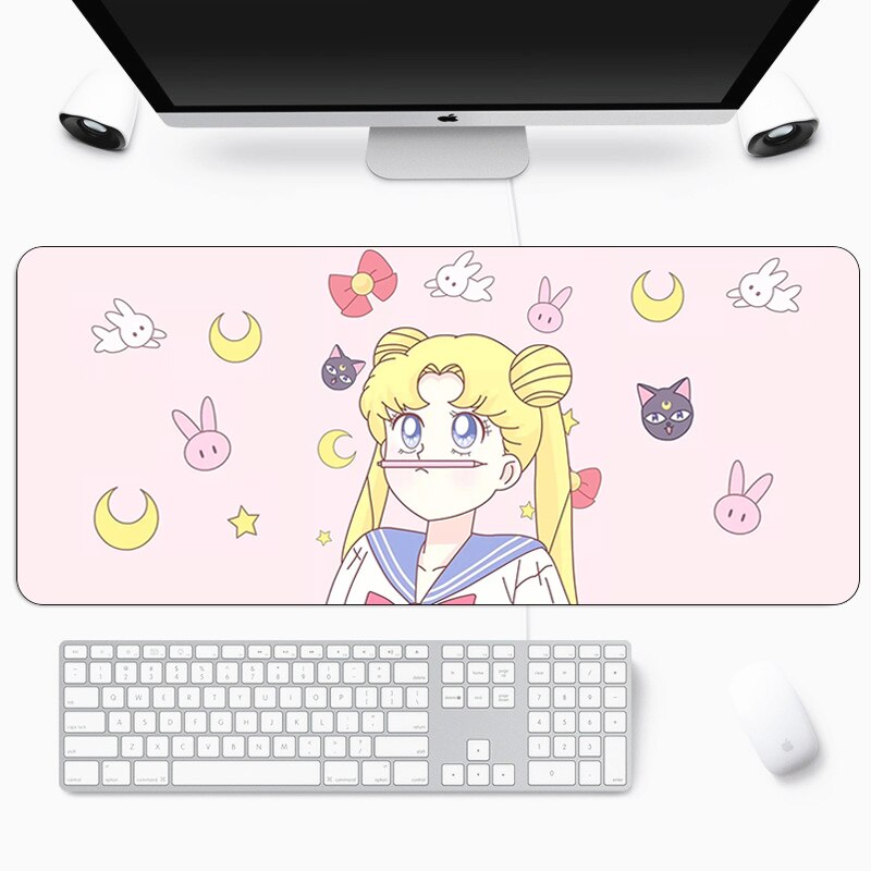 Anime Sailor Moon Big Mouse Pad Large Rubber Gaming Mat Speed Kawaii XL MousePad Keyboard Locking Edge Otaku Computer Desk Pad Anime Sailor Moon Big Mouse Pad Large Rubber Gaming Mat Speed Kawaii XL MousePad Keyboard Locking Edge Otaku Computer Desk Pad