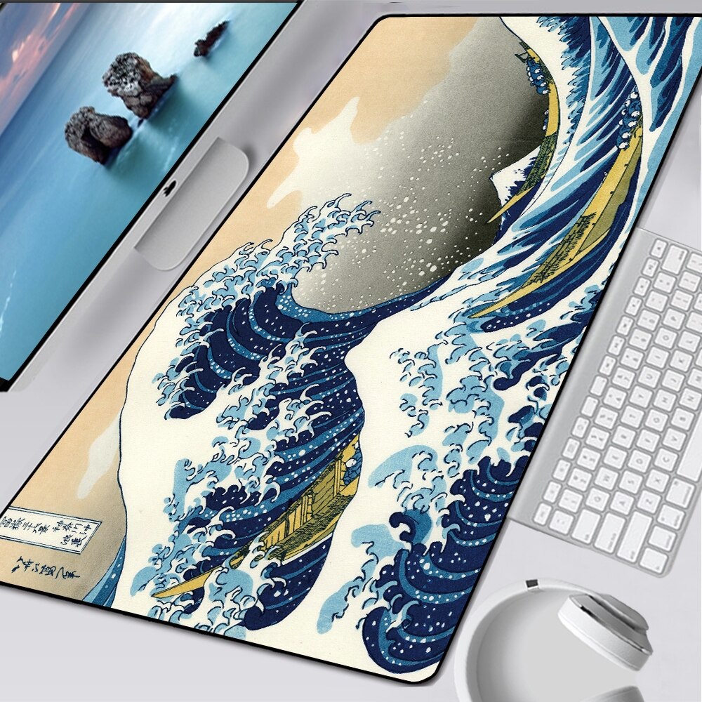 XXL Great Wave Off Mouse Pad Art Large Overlock Edge Mat Rubber Speed ...