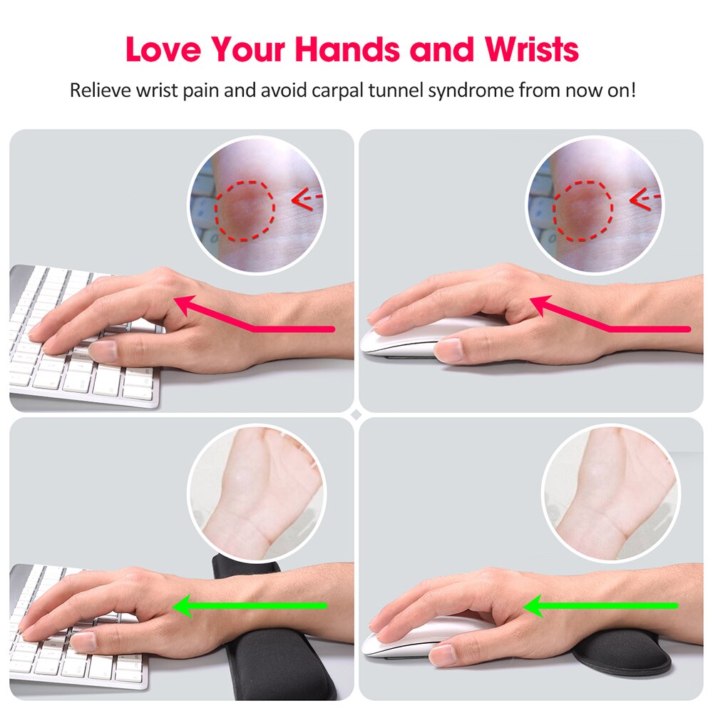 VicTsing Mechanical Keyboard Hand Care Support Wrist Care Comfort Mouse Pad Ergonomic Memory Foam Set For Office Computer Laptop VicTsing Mechanical Keyboard Hand Care Support Wrist Care Comfort Mouse Pad Ergonomic Memory Foam Set For Office Computer Laptop