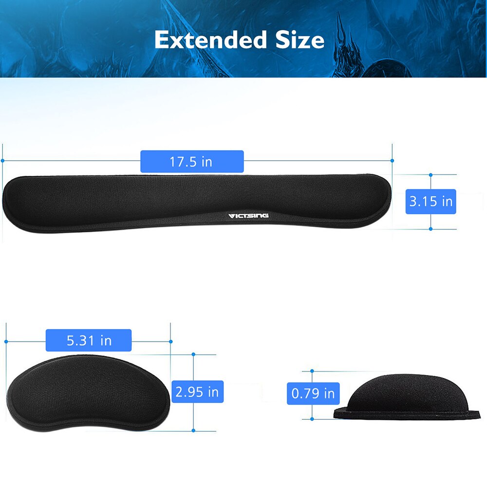 VicTsing Mechanical Keyboard Hand Care Support Wrist Care Comfort Mouse Pad Ergonomic Memory Foam Set For Office Computer Laptop VicTsing Mechanical Keyboard Hand Care Support Wrist Care Comfort Mouse Pad Ergonomic Memory Foam Set For Office Computer Laptop