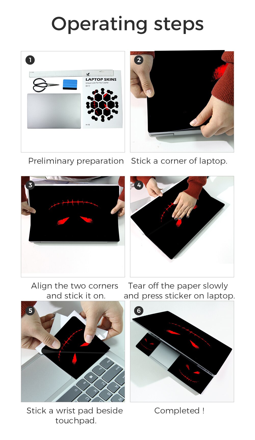 Black Notebook Sticker for 15.6 15