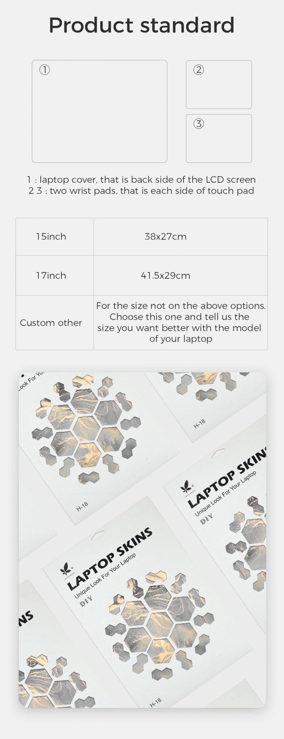 Marble Grain Laptop Skin Sticker 15.6