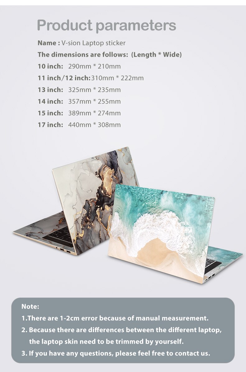 Sea wave/marble Laptop Skin Laptop Sticker Decal 12 13 14 15.6 17 Inch for Lenovo/dell/HP/ASUS/xiaomi AIR 13.3/Macbook Sea wave/marble Laptop Skin Laptop Sticker Decal 12 13 14 15.6 17 Inch for Lenovo/dell/HP/ASUS/xiaomi AIR 13.3/Macbook