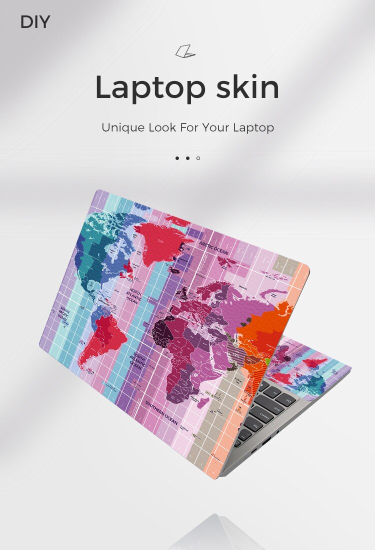 World Map Laptop Sticker 17