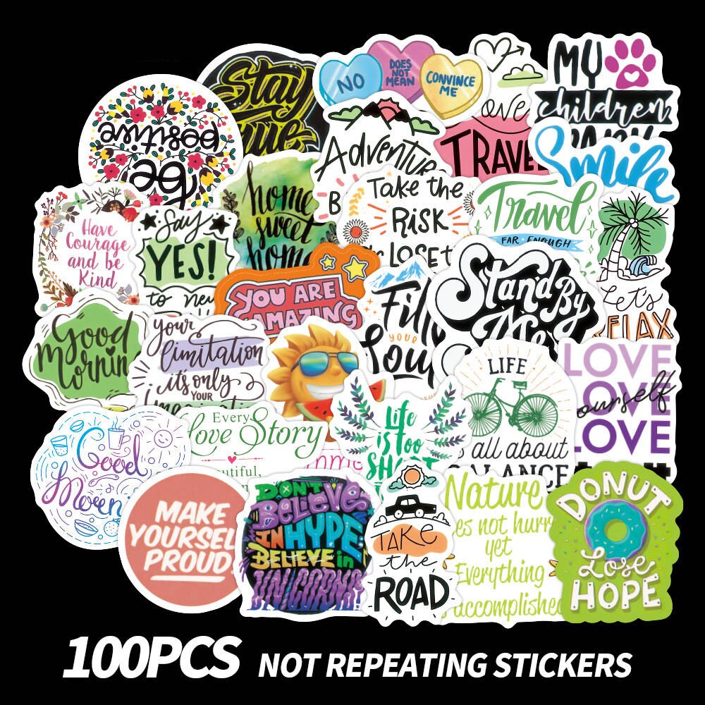 50/100pcs Inspirational English Phrases Stickers For Notebook Scrapbooking Material Craft Supplies Vintage Motivational Stickers 50/100pcs Inspirational English Phrases Stickers For Notebook Scrapbooking Material Craft Supplies Vintage Motivational Stickers