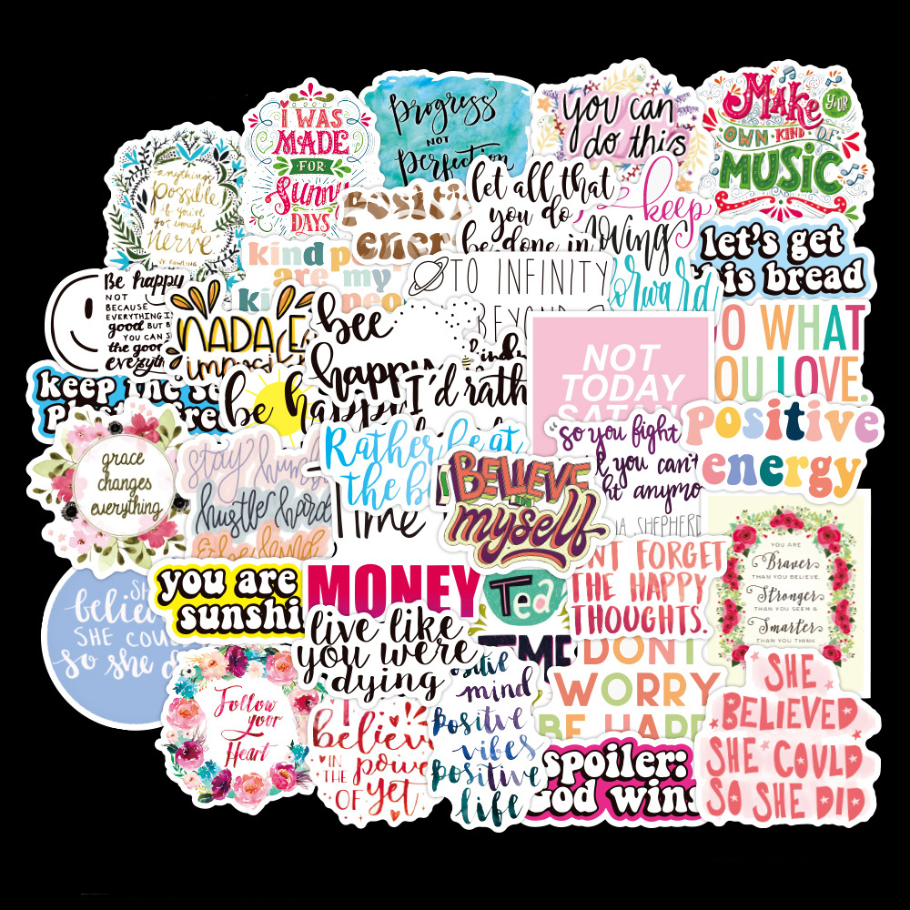 50/100pcs Inspirational English Phrases Stickers For Notebook Scrapbooking Material Craft Supplies Vintage Motivational Stickers 50/100pcs Inspirational English Phrases Stickers For Notebook Scrapbooking Material Craft Supplies Vintage Motivational Stickers