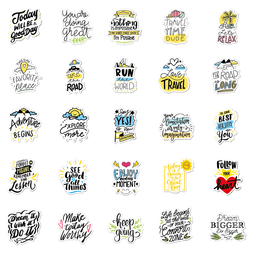 50/100pcs Inspirational English Phrases Stickers For Notebook Scrapbooking Material Craft Supplies Vintage Motivational Stickers 50/100pcs Inspirational English Phrases Stickers For Notebook Scrapbooking Material Craft Supplies Vintage Motivational Stickers