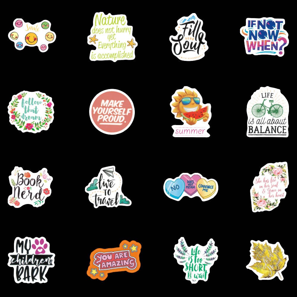 50/100pcs Inspirational English Phrases Stickers For Notebook Scrapbooking Material Craft Supplies Vintage Motivational Stickers 50/100pcs Inspirational English Phrases Stickers For Notebook Scrapbooking Material Craft Supplies Vintage Motivational Stickers