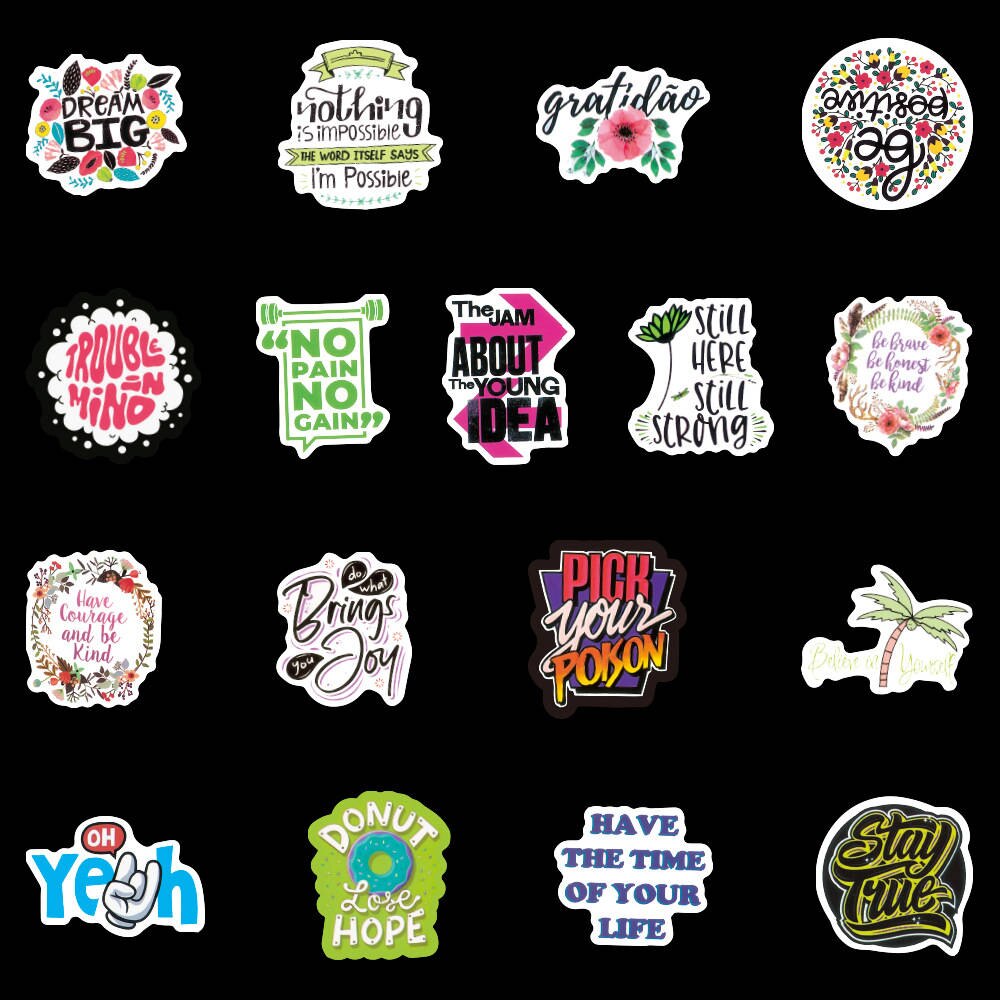 50/100pcs Inspirational English Phrases Stickers For Notebook Scrapbooking Material Craft Supplies Vintage Motivational Stickers 50/100pcs Inspirational English Phrases Stickers For Notebook Scrapbooking Material Craft Supplies Vintage Motivational Stickers