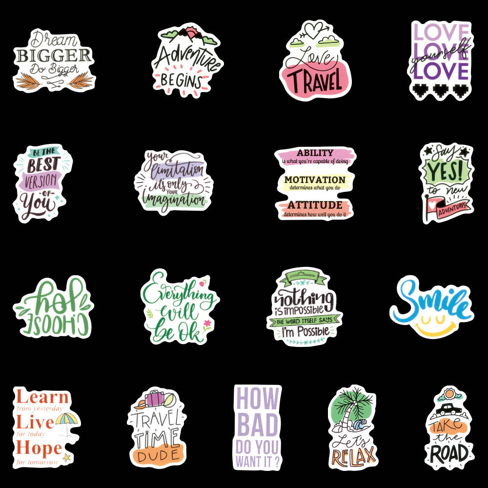 50/100pcs Inspirational English Phrases Stickers For Notebook Scrapbooking Material Craft Supplies Vintage Motivational Stickers 50/100pcs Inspirational English Phrases Stickers For Notebook Scrapbooking Material Craft Supplies Vintage Motivational Stickers