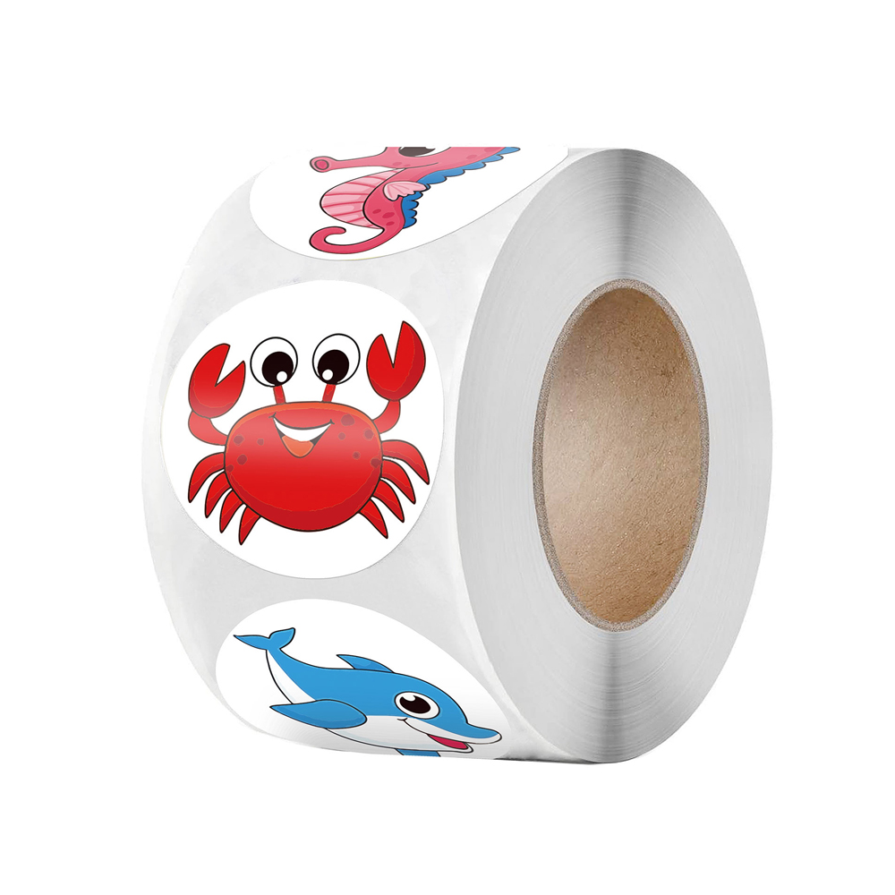 100-500pcs Children's Reward Motivation Sticker Marine Animal Creative School Supplies 2.5cm Round Toy Cognitive Sticker 100-500pcs Children's Reward Motivation Sticker Marine Animal Creative School Supplies 2.5cm Round Toy Cognitive Sticker