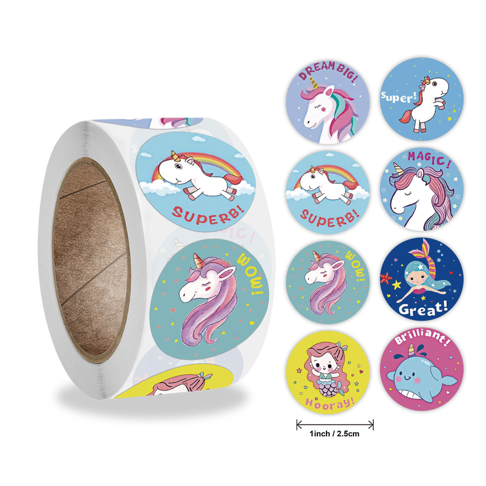 100-500pcs Children's Reward Motivation Sticker Marine Animal Creative School Supplies 2.5cm Round Toy Cognitive Sticker 100-500pcs Children's Reward Motivation Sticker Marine Animal Creative School Supplies 2.5cm Round Toy Cognitive Sticker