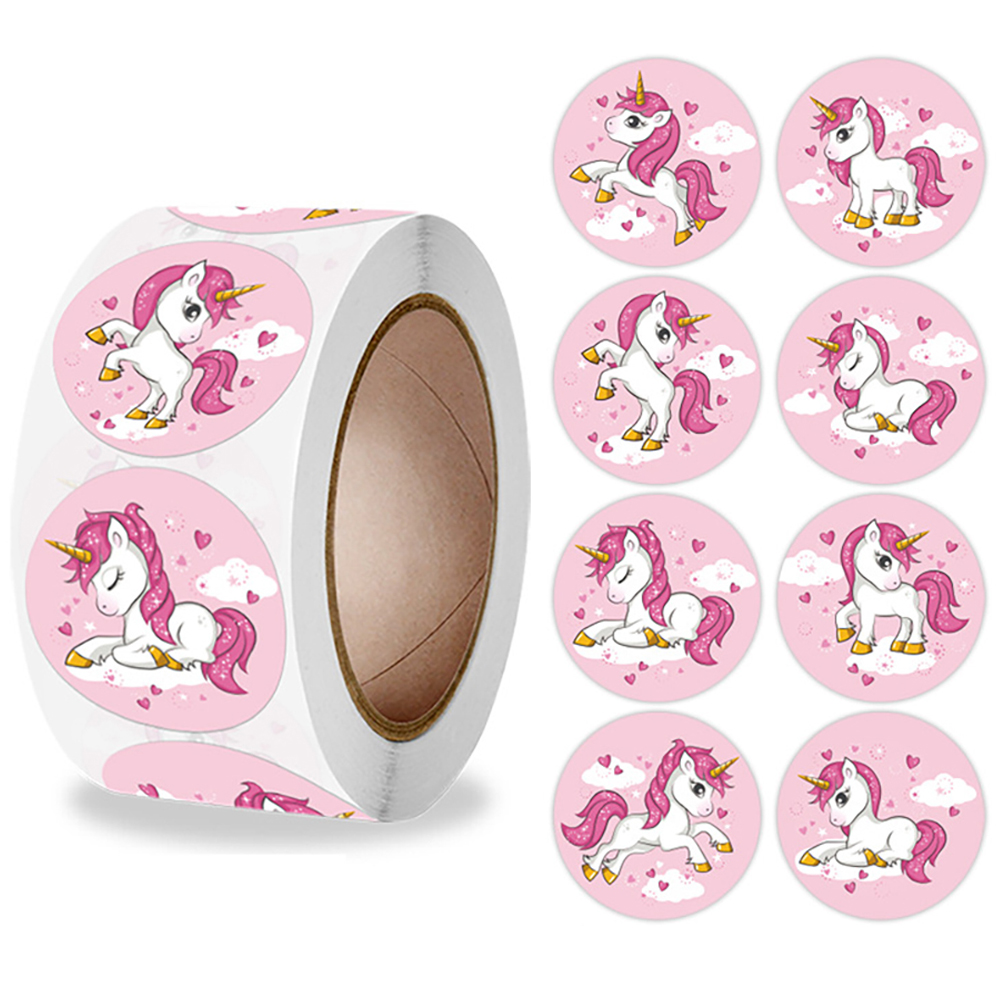500Pcs Cute Pink Unicorn Cartoon Animals Reward Stickers Roll Motivational Stickers Kids Classic Toy For Children Christmas Gift 500Pcs Cute Pink Unicorn Cartoon Animals Reward Stickers Roll Motivational Stickers Kids Classic Toy For Children Christmas Gift
