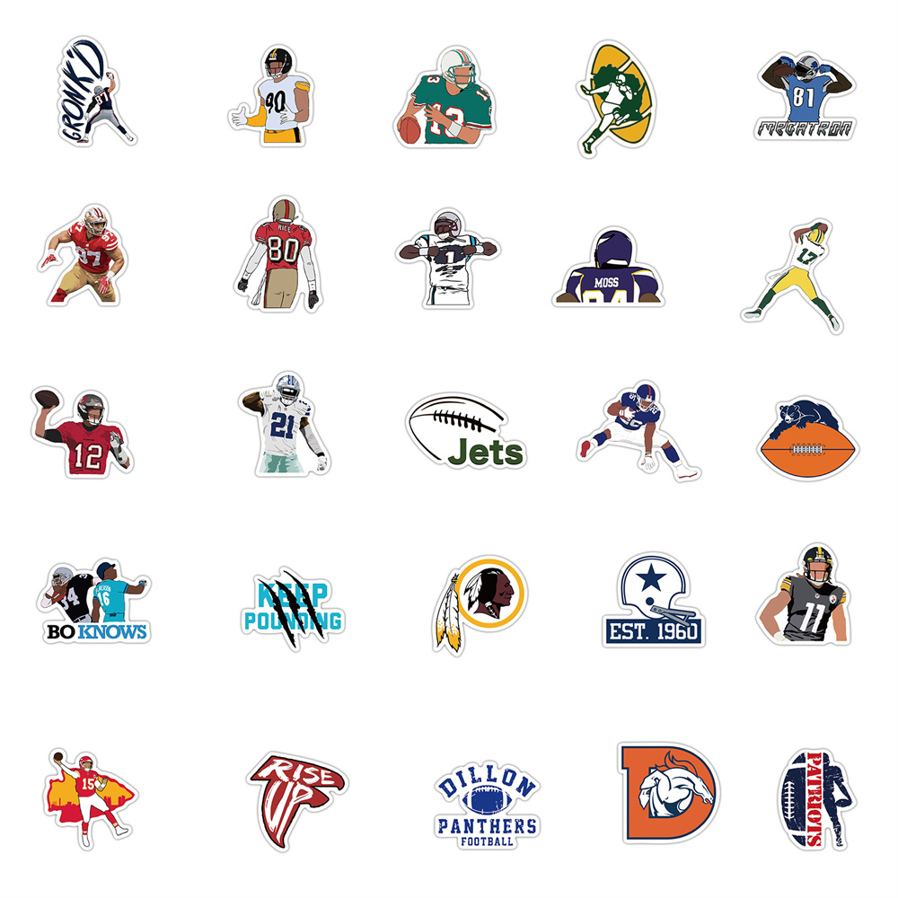 50pcs Sports American Football Stickers For Notebooks Stationery Motivational Sticker Scrapbooking Material Craft Supplies 50pcs Sports American Football Stickers For Notebooks Stationery Motivational Sticker Scrapbooking Material Craft Supplies