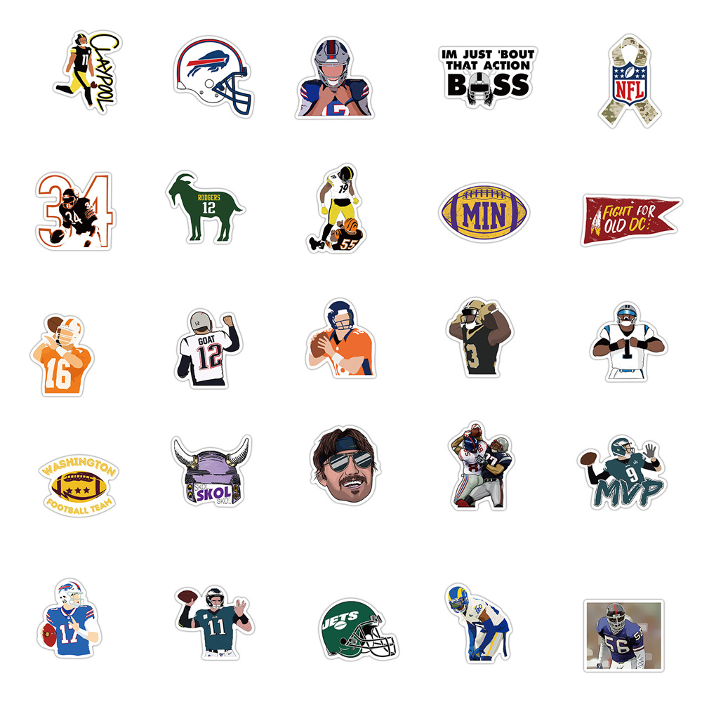 50pcs Sports American Football Stickers For Notebooks Stationery Motivational Sticker Scrapbooking Material Craft Supplies 50pcs Sports American Football Stickers For Notebooks Stationery Motivational Sticker Scrapbooking Material Craft Supplies