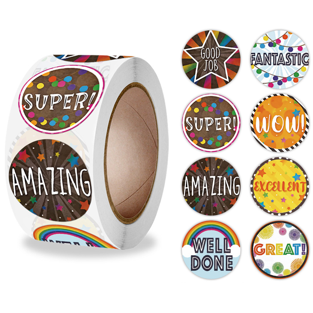 New Cute Words Reward Motivational Stickers Children Toys 500pcs/Roll School Teacher Supplies Classroom Stickers for Kids Gifts New Cute Words Reward Motivational Stickers Children Toys 500pcs/Roll School Teacher Supplies Classroom Stickers for Kids Gifts
