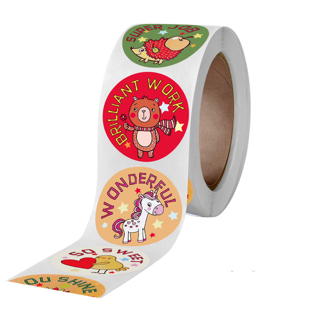 50-500 Pcs Reward Stickers Motivational Stickers Roll for Kids for School Reward Students Teachers Cute Animals Stickers Labels 50-500 Pcs Reward Stickers Motivational Stickers Roll for Kids for School Reward Students Teachers Cute Animals Stickers Labels