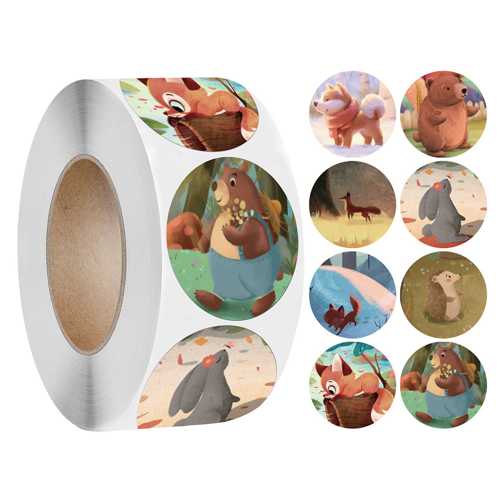 100-500pcs 1inch Cartoon Animal Children Sticker Label Thank You Cute Toy Game Sticker DIY Gift Sealing Label Decoration Supp 100-500pcs 1inch Cartoon Animal Children Sticker Label Thank You Cute Toy Game Sticker DIY Gift Sealing Label Decoration Supp