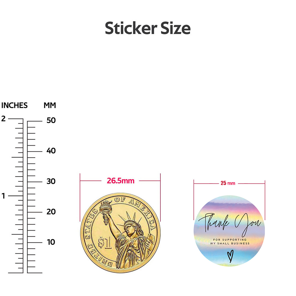 100-500pcs Rainbow Laser Thank You Stickers 1inch Small Business Stickers Adhesive Labels for Boutiques Wrapping Supplies 100-500pcs Rainbow Laser Thank You Stickers 1inch Small Business Stickers Adhesive Labels for Boutiques Wrapping Supplies
