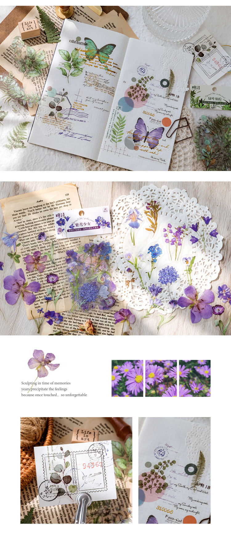 Mr.paper 40Pcs/Bag Plant Flower Series Decorative Diary Sticker Scrapbook Planner Decorative Stationery Sticker Mr.paper 40Pcs/Bag Plant Flower Series Decorative Diary Sticker Scrapbook Planner Decorative Stationery Sticker