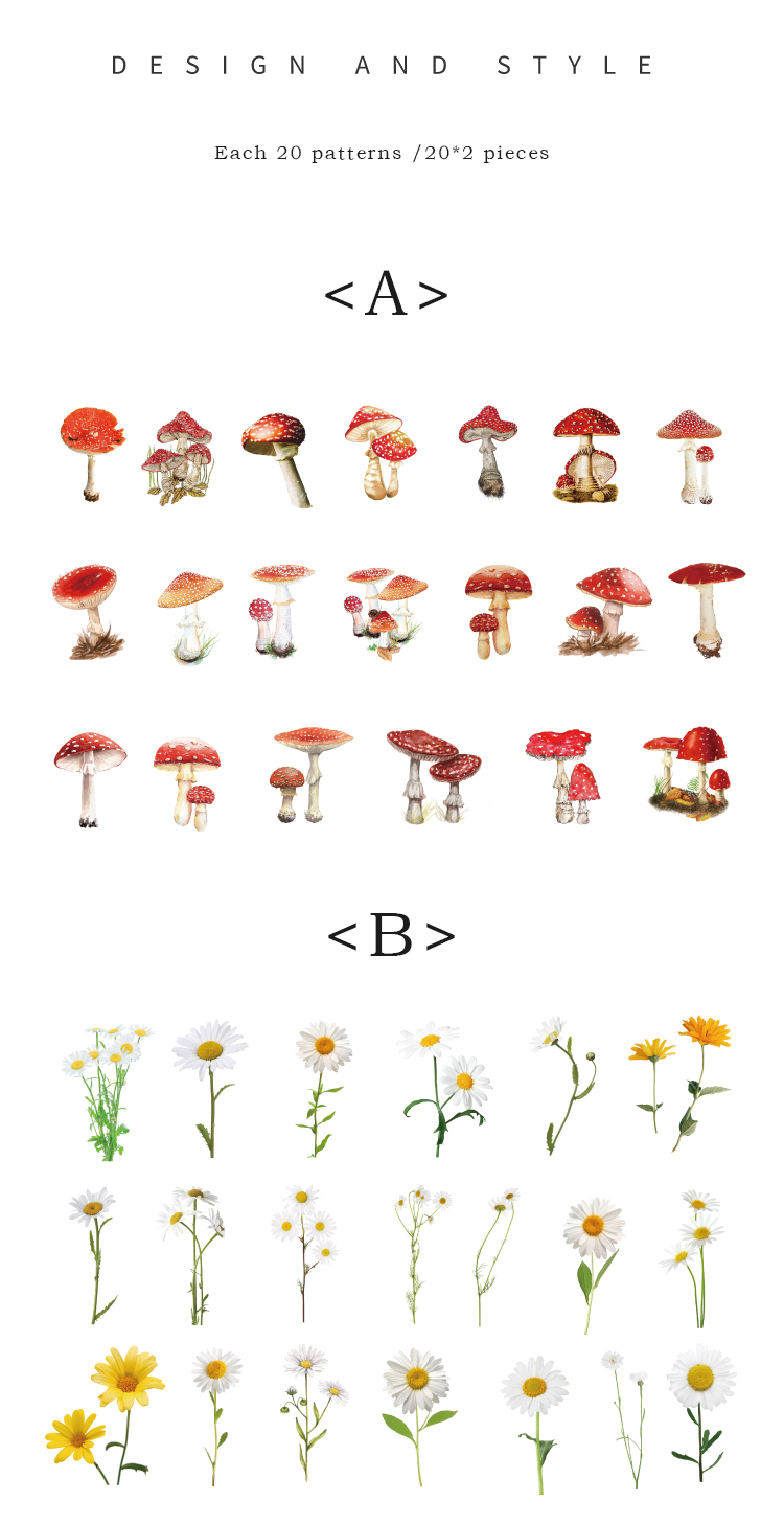 Mr.paper 40Pcs/Bag Plant Flower Series Decorative Diary Sticker Scrapbook Planner Decorative Stationery Sticker Mr.paper 40Pcs/Bag Plant Flower Series Decorative Diary Sticker Scrapbook Planner Decorative Stationery Sticker