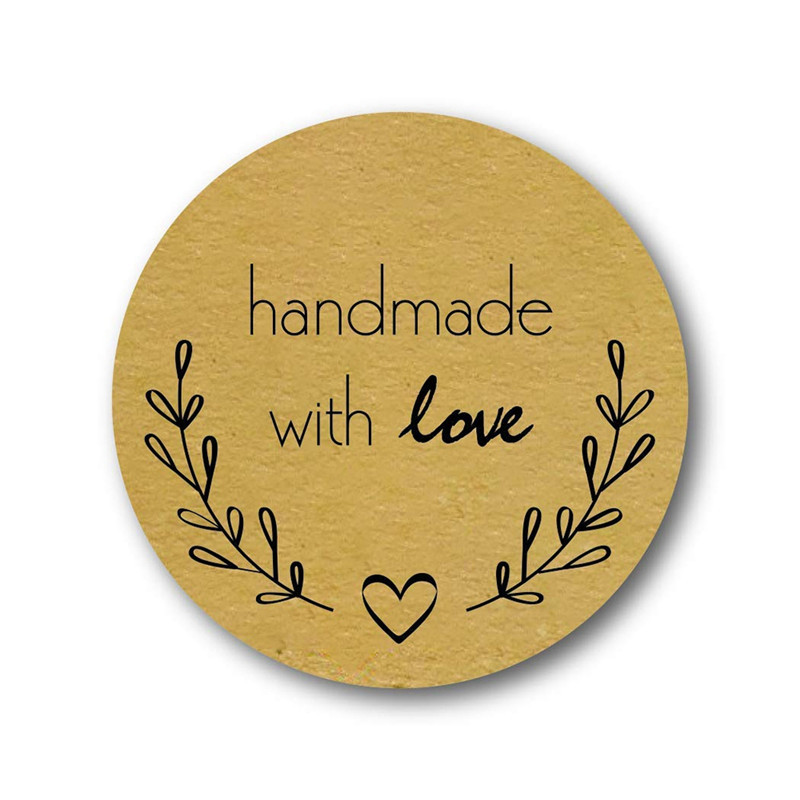 100-500pcs Round Natural Kraft Handmade Stickers Scrapbooking For Package Adhesive Thank You Sticker Seal Labels Stationery 100-500pcs Round Natural Kraft Handmade Stickers Scrapbooking For Package Adhesive Thank You Sticker Seal Labels Stationery