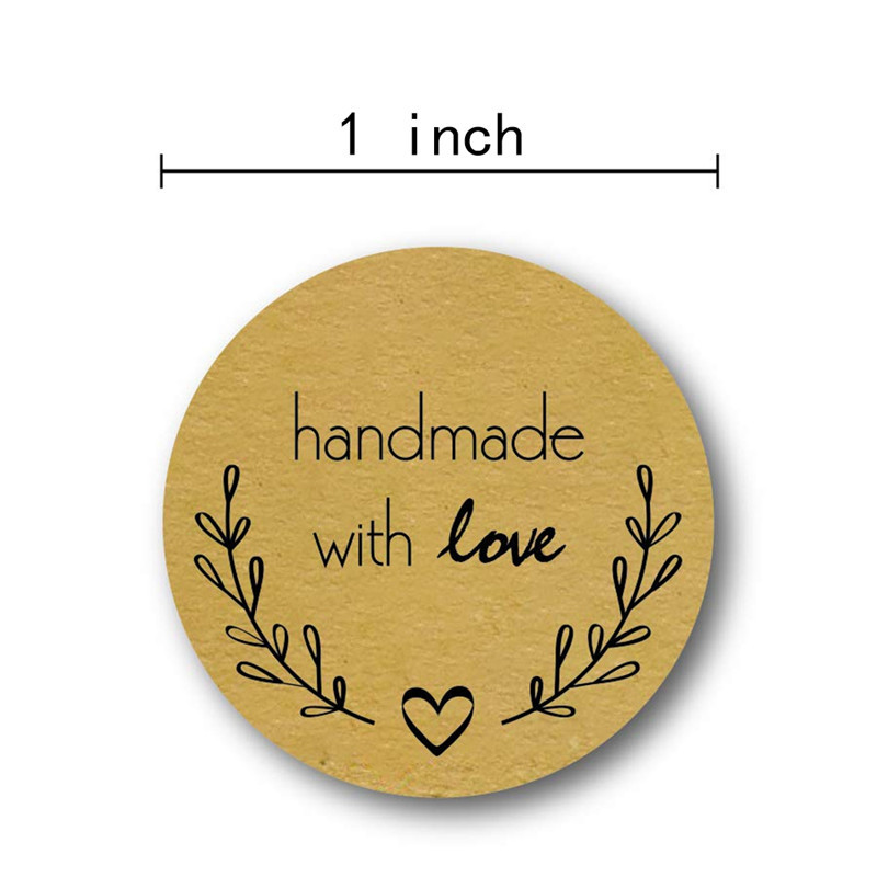 100-500pcs Round Natural Kraft Handmade Stickers Scrapbooking For Package Adhesive Thank You Sticker Seal Labels Stationery 100-500pcs Round Natural Kraft Handmade Stickers Scrapbooking For Package Adhesive Thank You Sticker Seal Labels Stationery