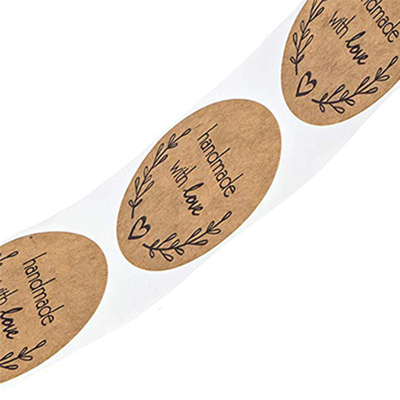 100-500pcs Round Natural Kraft Handmade Stickers Scrapbooking For Package Adhesive Thank You Sticker Seal Labels Stationery 100-500pcs Round Natural Kraft Handmade Stickers Scrapbooking For Package Adhesive Thank You Sticker Seal Labels Stationery