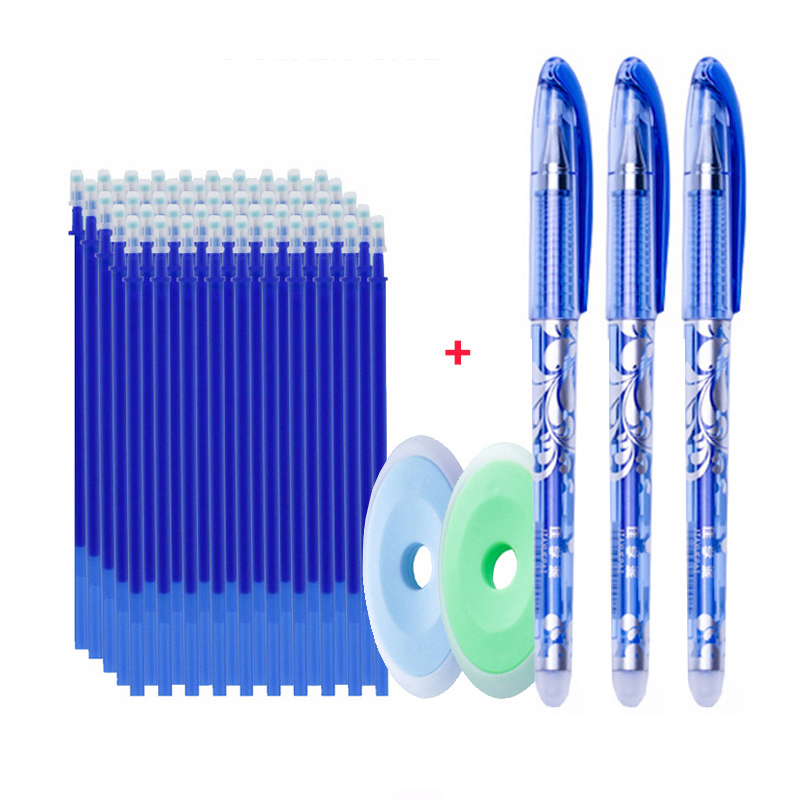 55pcs/set Colored Ink Erasable Pen Refills Rods 0.5mm Magic Erasable Gel Pen Washable Handle Office School Writing Stationery 55pcs/set Colored Ink Erasable Pen Refills Rods 0.5mm Magic Erasable Gel Pen Washable Handle Office School Writing Stationery