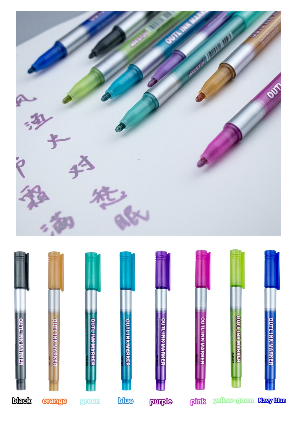 12 Color Double Line Outline Art Pen Marker Pen DIY Graffiti Outline Marker Pen Highlighter Scrapbook Bullet Diary Poster Card 12 Color Double Line Outline Art Pen Marker Pen DIY Graffiti Outline Marker Pen Highlighter Scrapbook Bullet Diary Poster Card