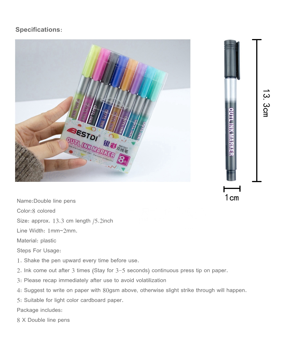 12 Color Double Line Outline Art Pen Marker Pen DIY Graffiti Outline Marker Pen Highlighter Scrapbook Bullet Diary Poster Card 12 Color Double Line Outline Art Pen Marker Pen DIY Graffiti Outline Marker Pen Highlighter Scrapbook Bullet Diary Poster Card